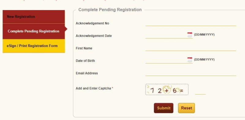 Complete Pending NPS Registration