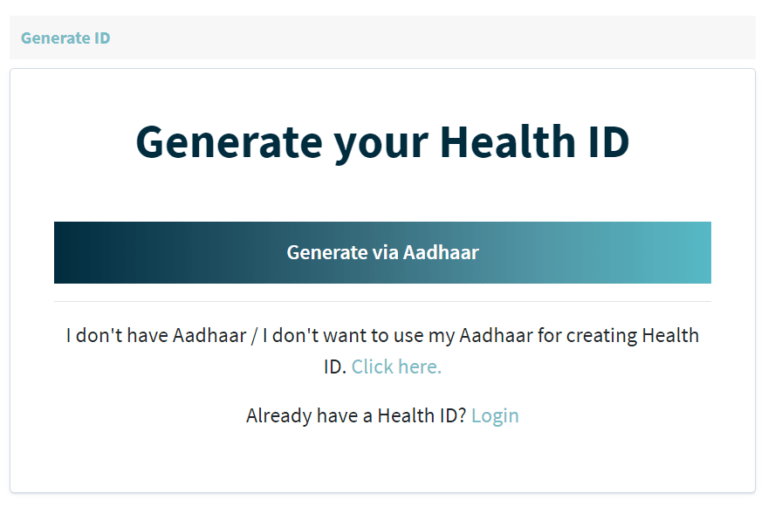 Digital Health Card Online