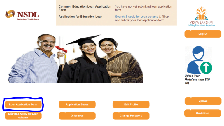 VidyaLakshmi Education loan - How to Fill the Application Form?
