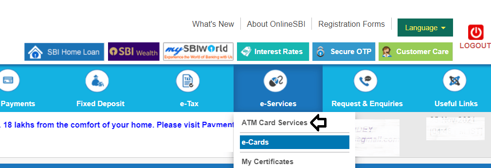 How to Apply for New ATM Card in SBI Online or the Yono App?